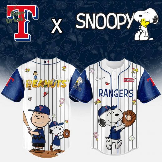 Texas Rangers MLB “75th Anniversary of Peanuts” Snoopy Special Edition Jersey 2025