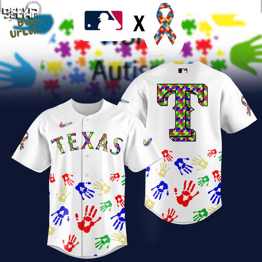 Texas Rangers MLB Autism Awareness Special Edition 2025 baseball Jersey Texas Rangers MLB Autism Awareness Special Edition 2025 baseball Jersey
