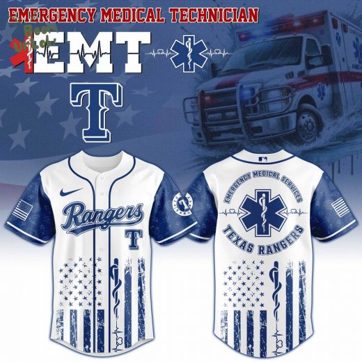Texas Rangers MLB x Emergency Medical Technician Appreciation Night Jersey Limited