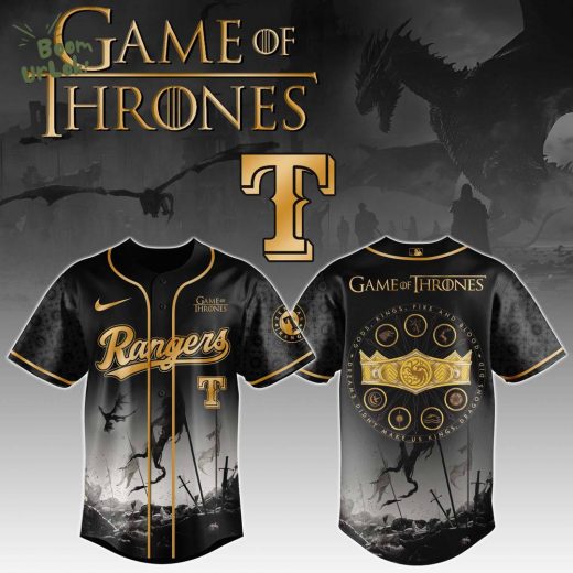 Texas Rangers x Game Of Thrones Night Game Exclusive Design Jersey