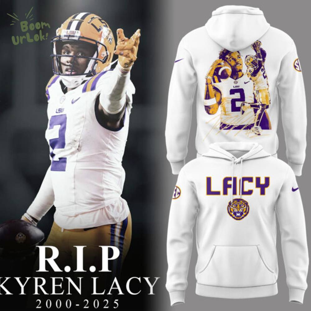 Tigers Football Limited RIP Lacy White Hoodie Tigers Football Limited RIP Lacy White Hoodie
