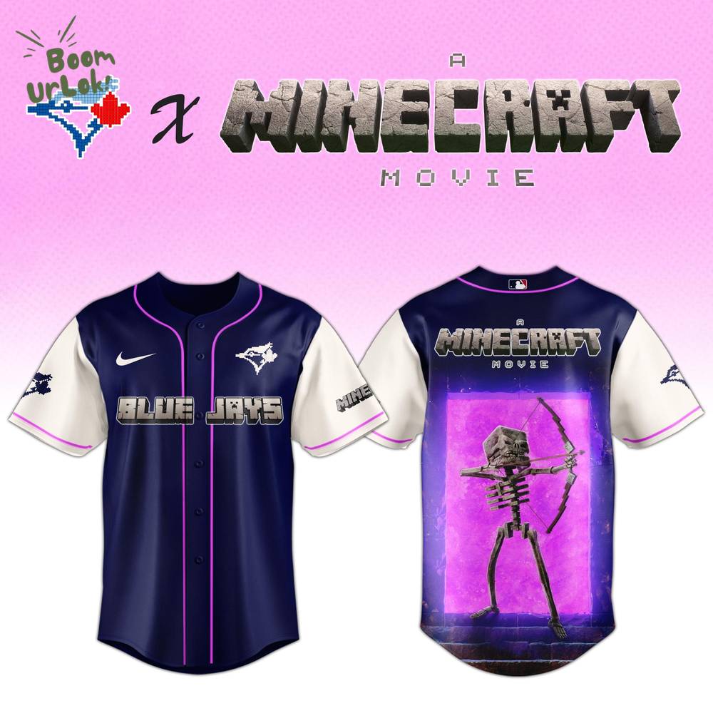 Toronto Blue Jays MLB x SKELETON A MINECRAFT MOVIE Night Jersey Editions Limited Toronto Blue Jays MLB x SKELETON A MINECRAFT MOVIE Night Jersey Editions Limited
