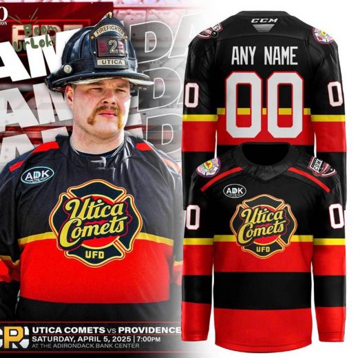 Utica Comets x Fire Department Hockey Jersey 2025