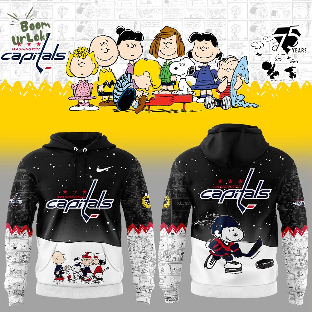 Washington Capitals 75th Anniversary of Peanuts New Hoodie Washington Capitals 75th Anniversary of Peanuts New Hoodie