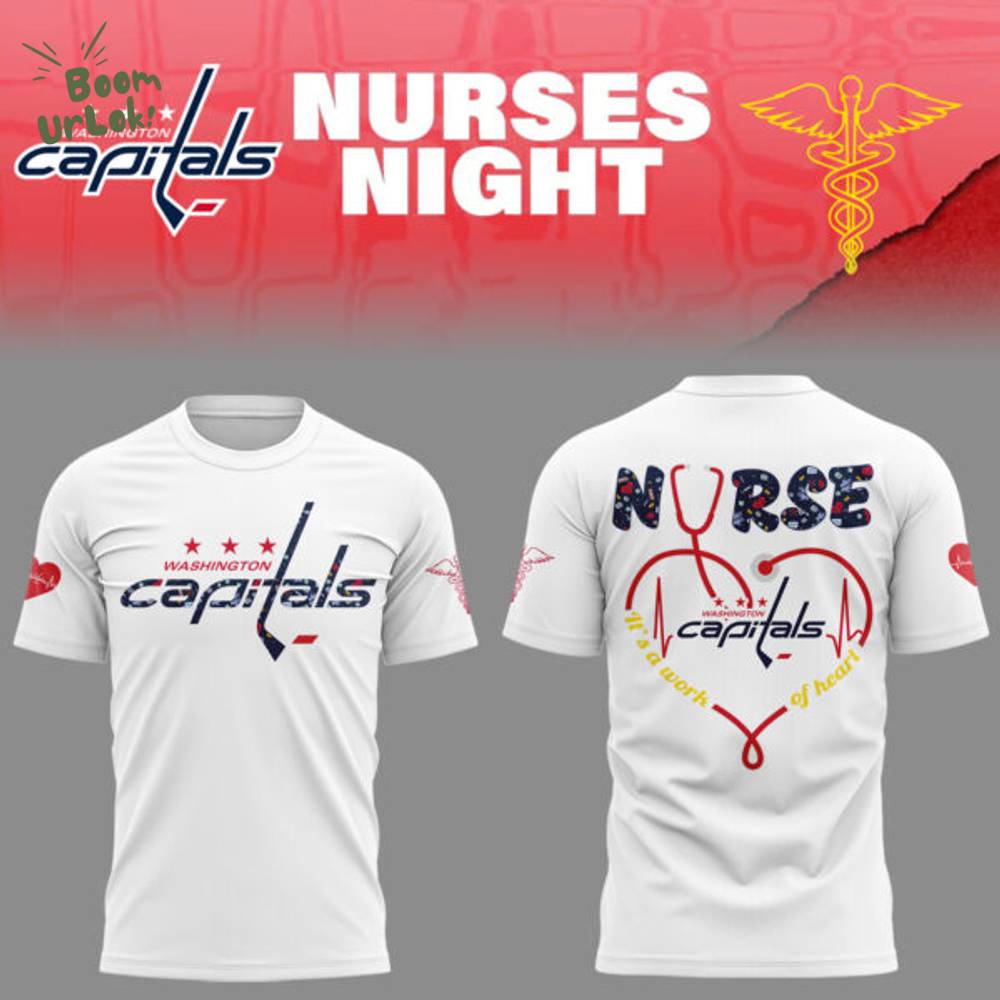 Washington Capitals Nurses Night 2025 White T-Shirt Washington Capitals Nurses Night 2025 White T-Shirt