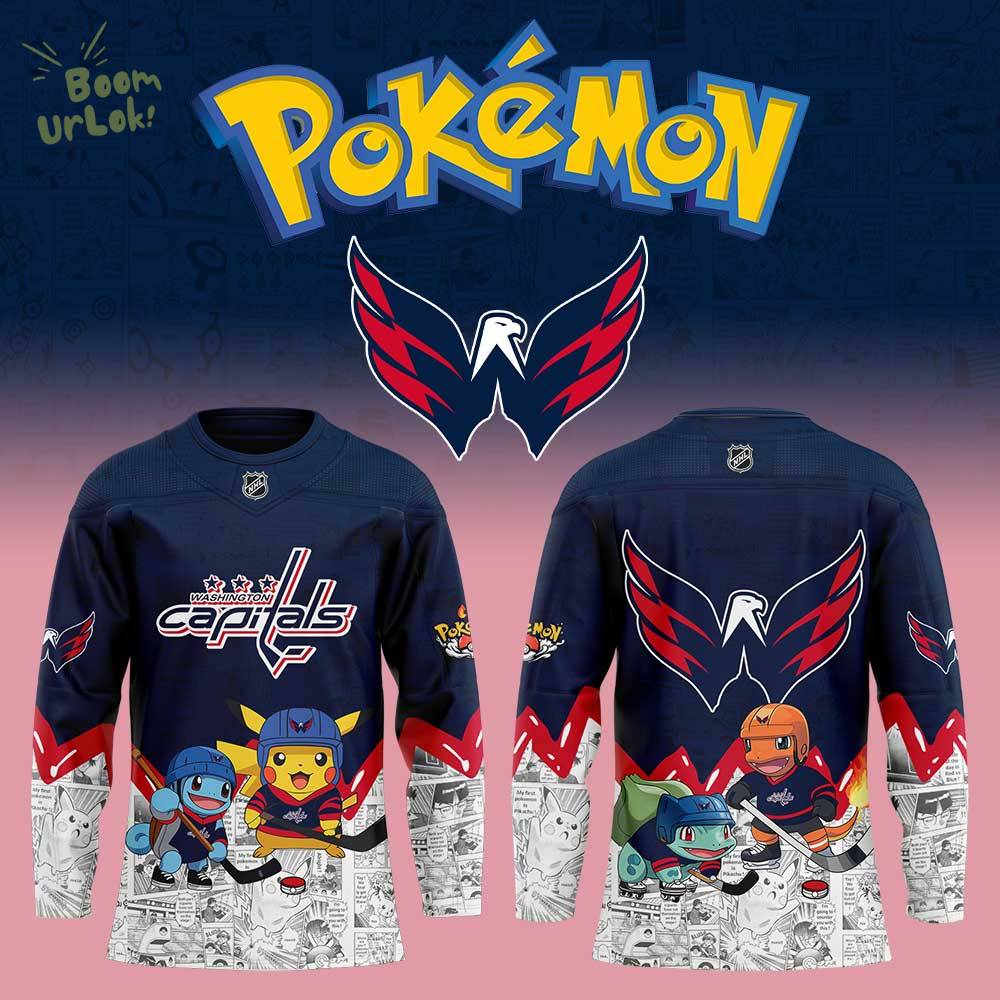 Washington Capitals x Pokémon New Hockey Jersey Washington Capitals x Pokémon New Hockey Jersey