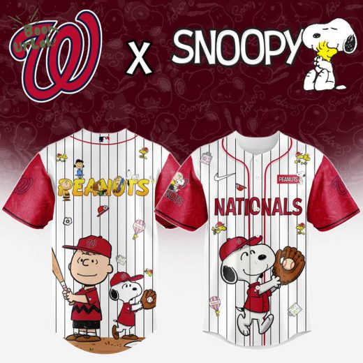 Washington Nationals MLB “75th Anniversary of Peanuts” Snoopy Special Edition Jersey 2025
