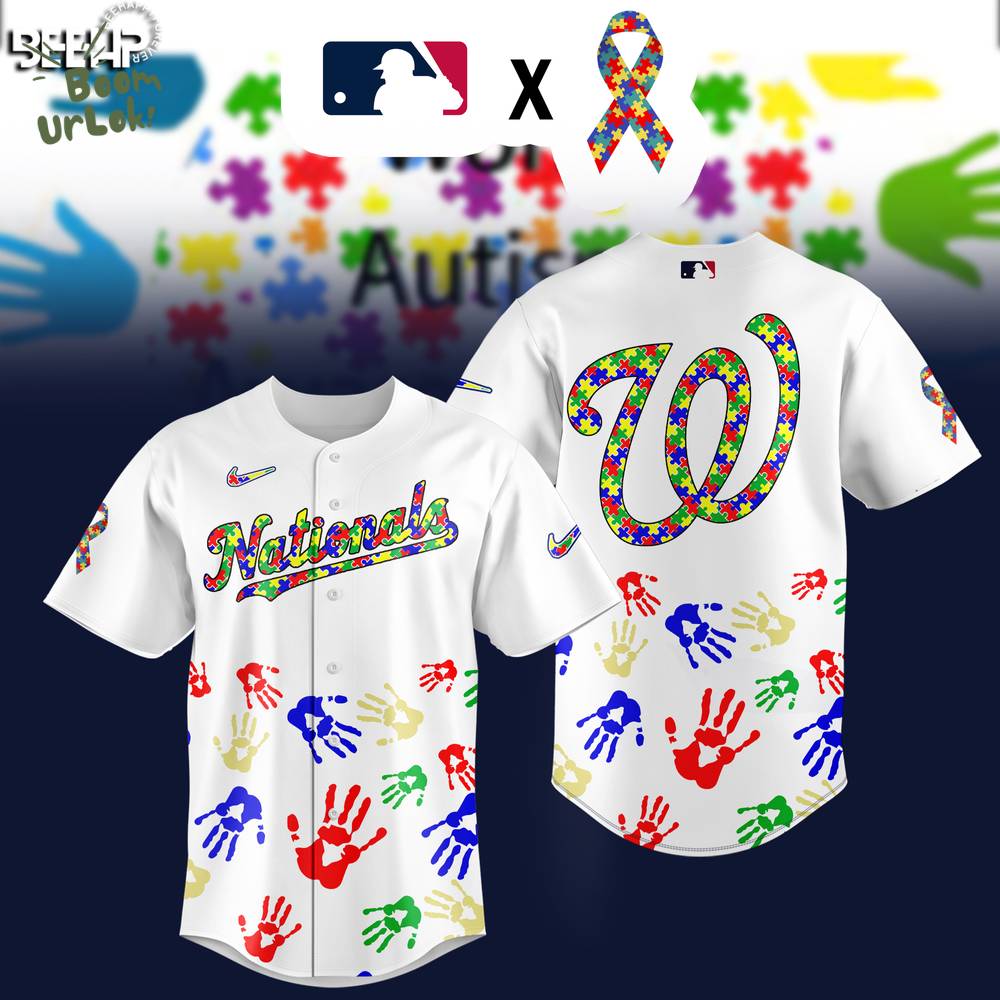 Washington Nationals MLB Autism Awareness Special Edition 2025 Baseball Jersey Washington Nationals MLB Autism Awareness Special Edition 2025 Baseball Jersey