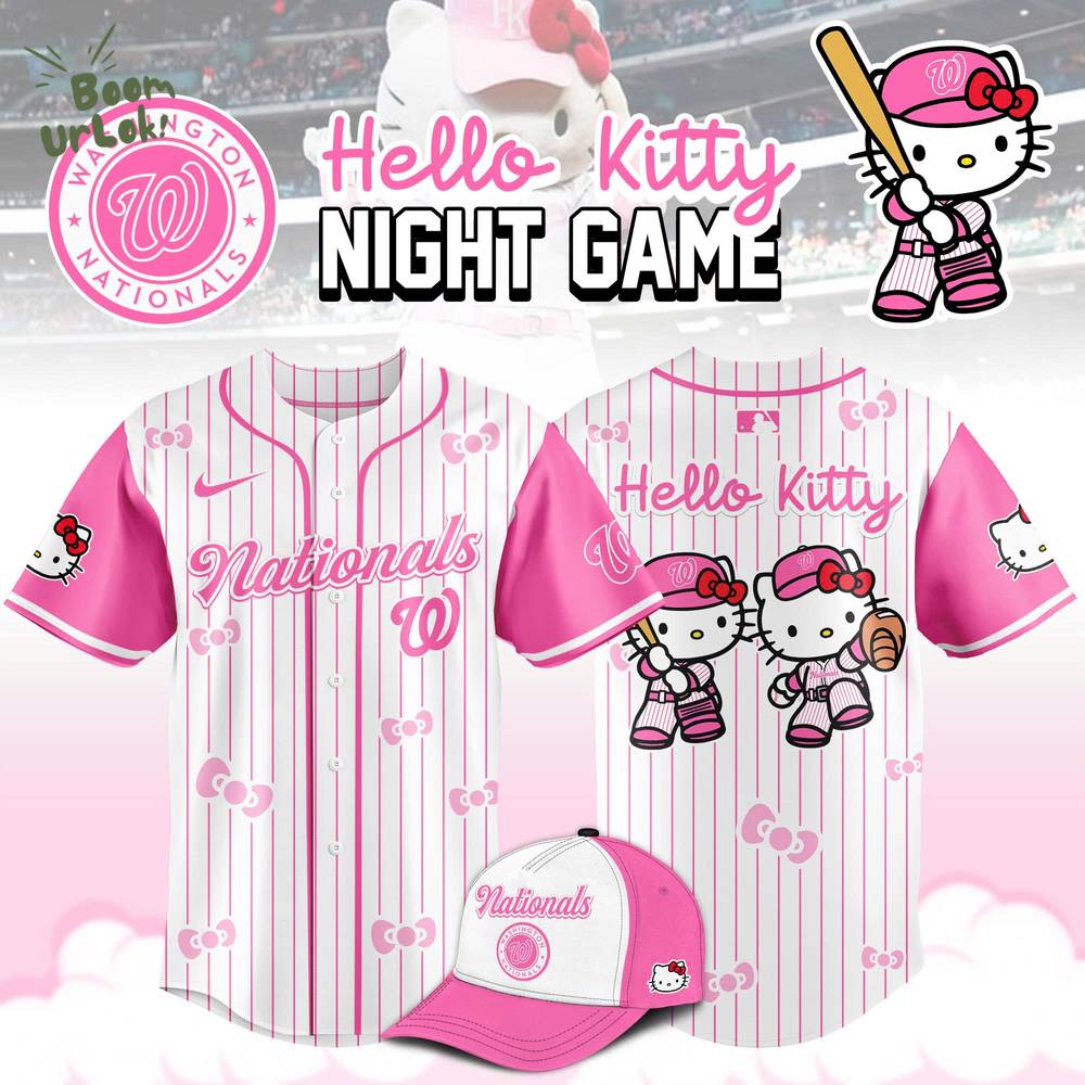 Washington Nationals MLB x Hello Kitty Night Game Limited Edition Baseball Jersey 2025 Washington Nationals MLB x Hello Kitty Night Game Limited Edition Baseball Jersey 2025