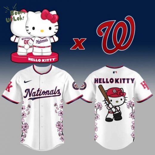 Washington Nationals x Hello Kitty Cherry Blossom Baseball Jersey