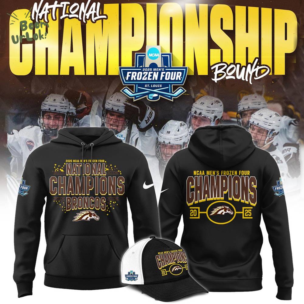 Western Michigan Broncos Hoodie Frozen Four Championship 2025 Western Michigan Broncos Hoodie Frozen Four Championship 2025