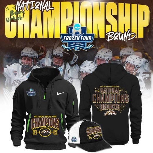 Western Michigan Broncos Hoodie Jacket Frozen Four Championship 2025