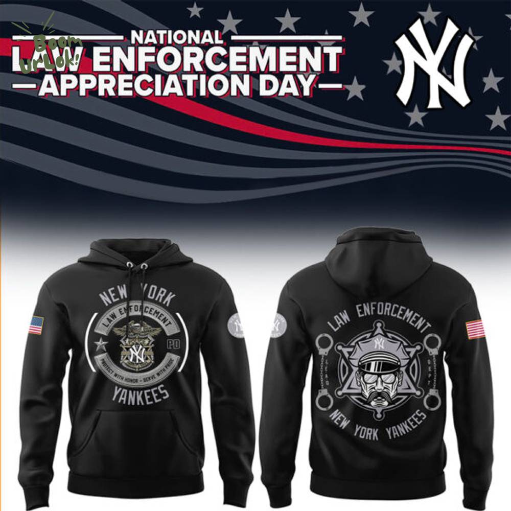 Yankees x Law Enforcement Appreciation Day 2025 Black Hoodie Yankees x Law Enforcement Appreciation Day 2025 Black Hoodie