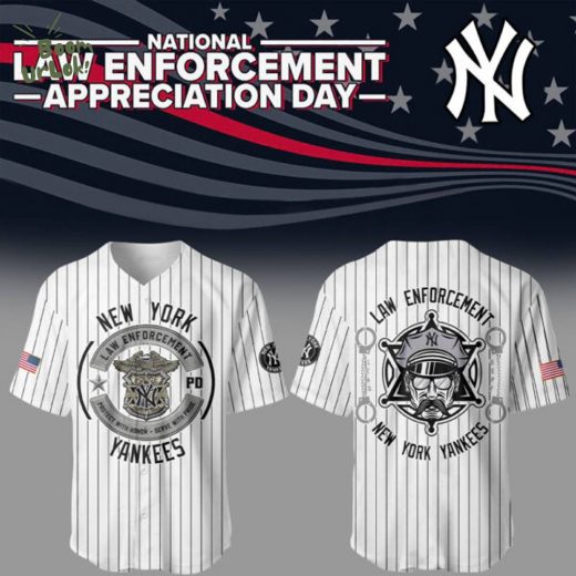Yankees x Law Enforcement Appreciation Day 2025 White Baseball Jersey