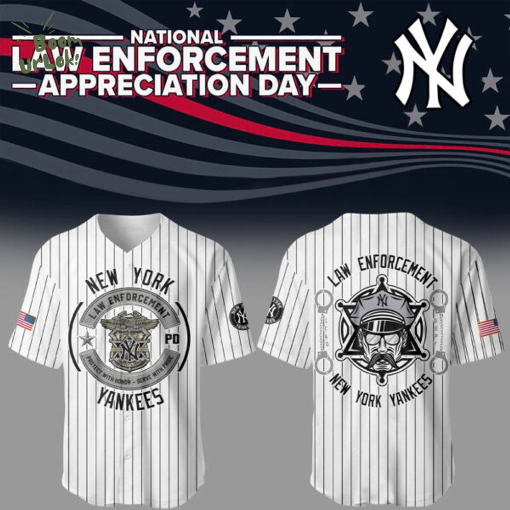 Yankees x Law Enforcement Appreciation Day 2025 White Baseball Jersey Yankees x Law Enforcement Appreciation Day 2025 White Baseball Jersey