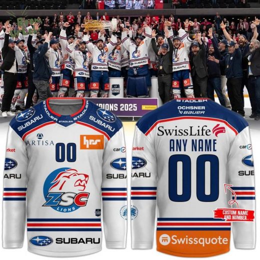 ZSC Lions Schw11zermeischter Hockey-Trikot 2025 Custom