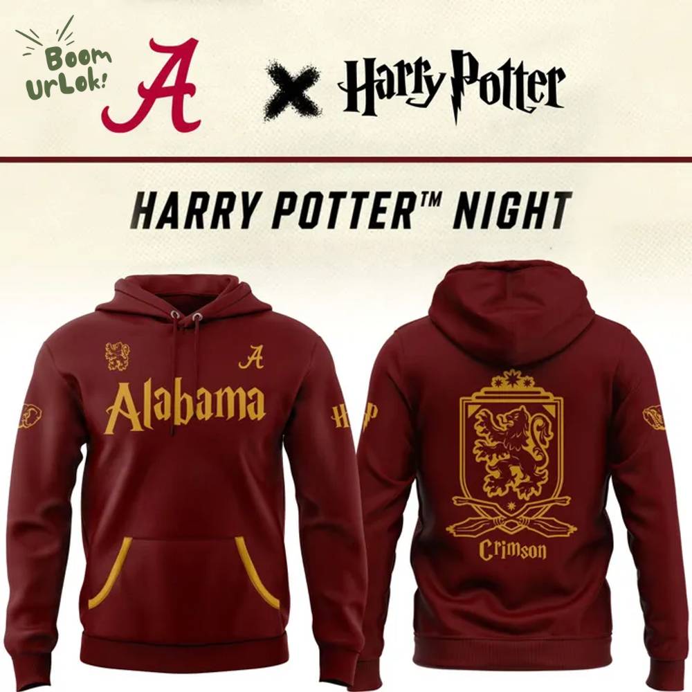 2025 Harry Potter Alabama Crimson Tide Hoodie 2025 Harry Potter Alabama Crimson Tide Hoodie