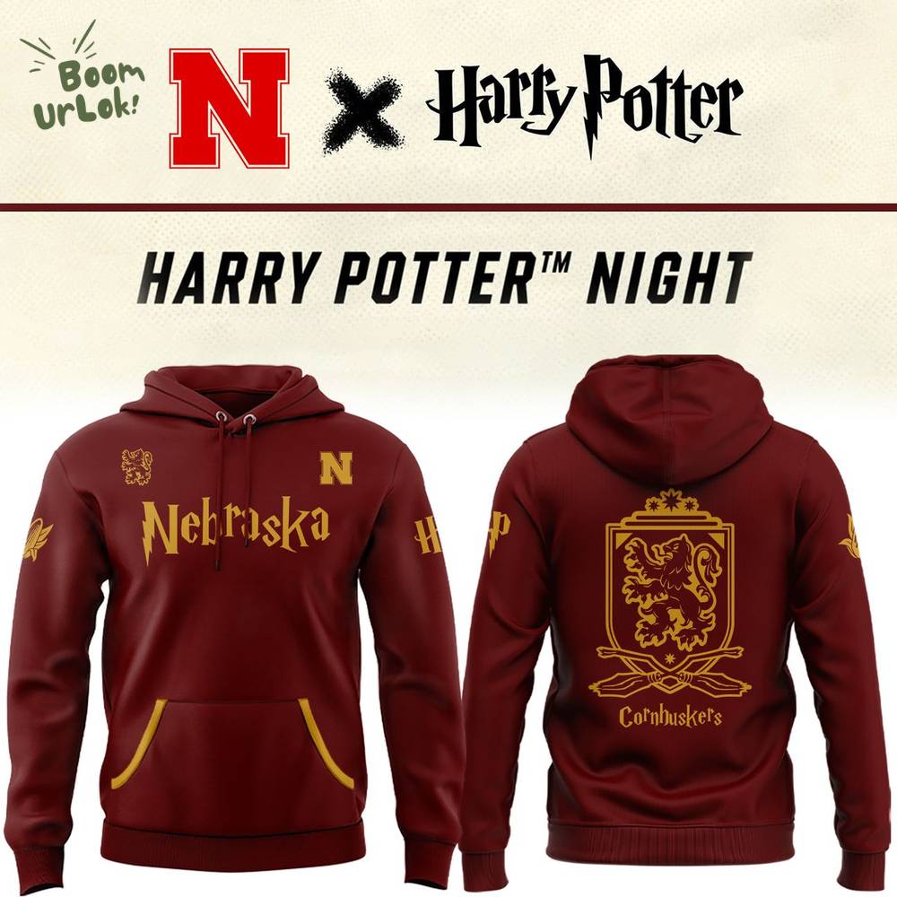 2025 Harry Potter Nebraska Cornhuskers Hoodie 2025 Harry Potter Nebraska Cornhuskers Hoodie
