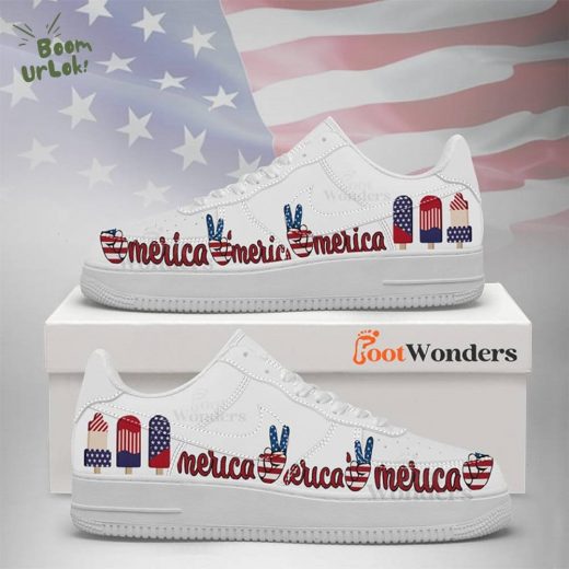 America V5 – American Flag – Independence Day AF1 Shoes