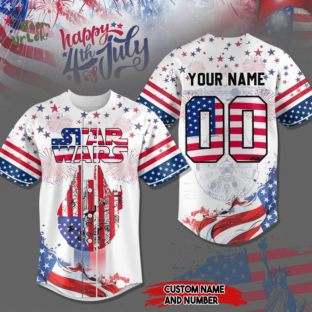 American x Star War Baseball Jersey American x Star War Baseball Jersey