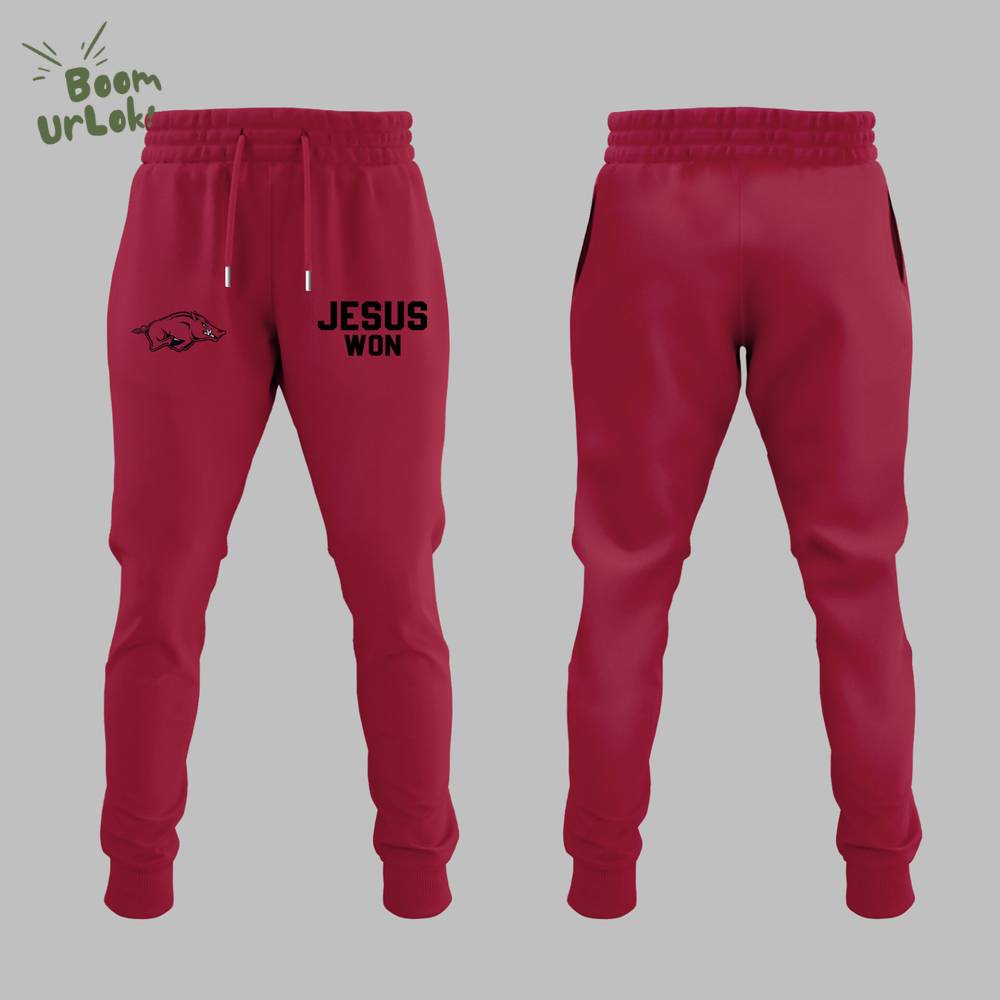 Arkansas x Jesus Won 2025 "I can do" Red TShirt Arkansas x Jesus Won 2025 "I can do" Red TShirt