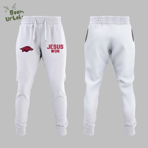 Arkansas x Jesus Won 2025 “I can do” White TShirt