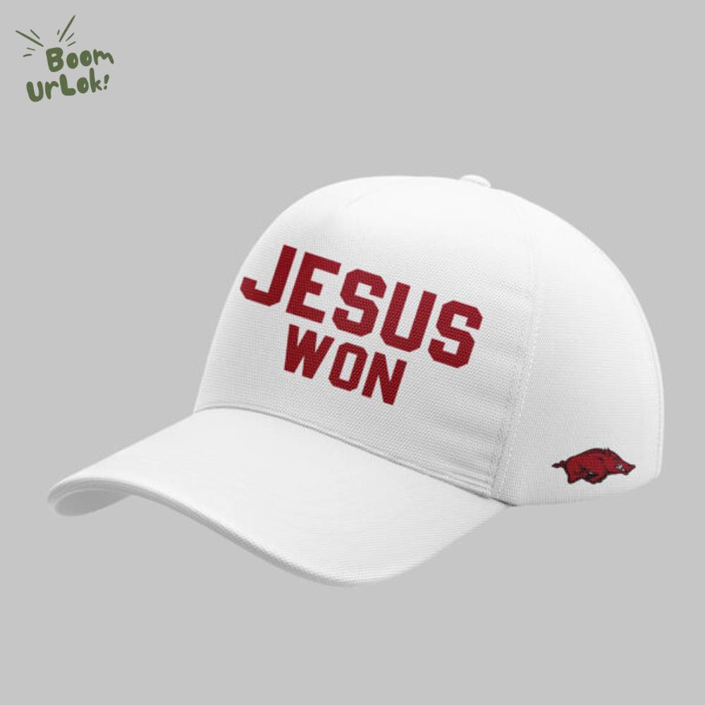 Arkansas x Jesus Won 2025 White Hoodie Limited Edition Arkansas x Jesus Won 2025 White Hoodie Limited Edition
