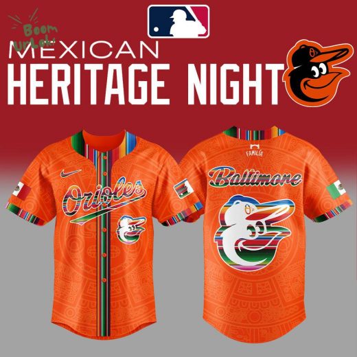 Baltimore Orioles Mexican Heritage Night Orange Combo Jersey