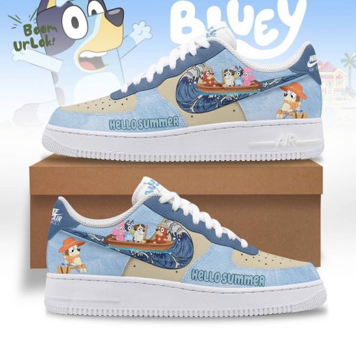 Bluey Hello Summer AF1 Sneakers Shoes For Men And Women