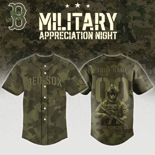 Boston Red Sox Mix Military Appreciation Night – Baseball Custom Jersey