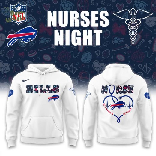 Buffalo Bills NURSES NIGHT White Hoodie