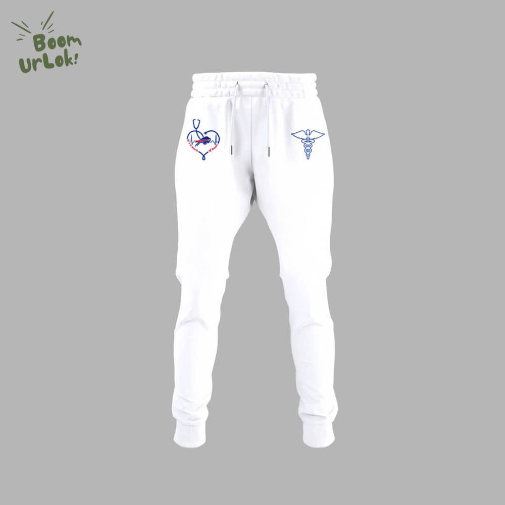 Buffalo Bills NURSES NIGHT White Hoodie Buffalo Bills NURSES NIGHT White Hoodie