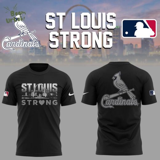 Cardinals x St Louis Strong 2025 Black Tshirt
