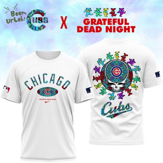 Chicago Cubs and Grateful Dead Night White Shirt