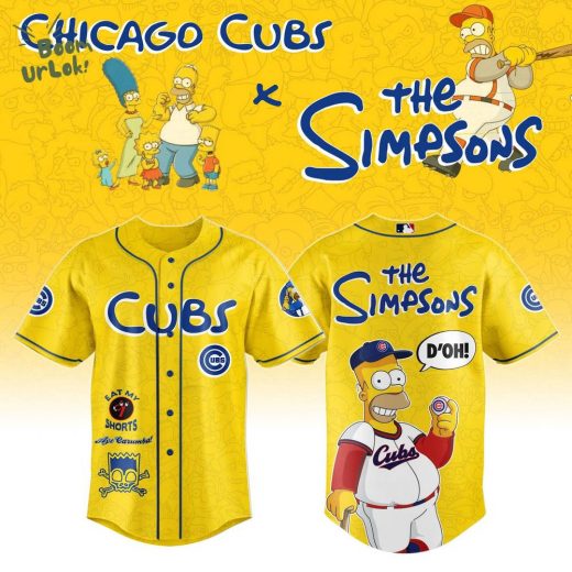 Chicago Cubs and The Simpsons “D’OH!” Baseball Jersey