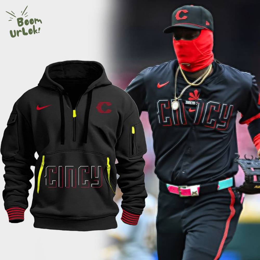 Cincinnati Reds City Connect Quarter Zip Hoodie Cincinnati Reds City Connect Quarter Zip Hoodie