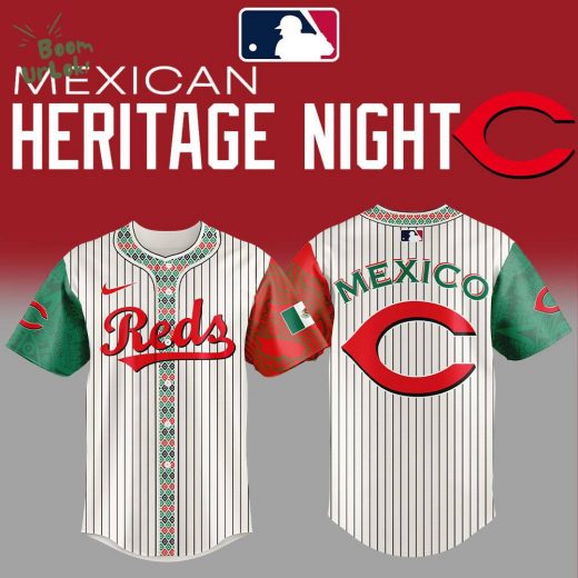 Cincinnati Reds Mexican Heritage Night Striped Combo Jersey