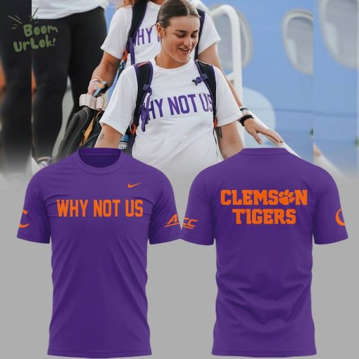 Clemson Softball ” Why Not US” TShirt – Purple