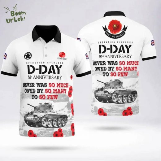 D-DAY 81ST ANNIVERSARY polo shirt