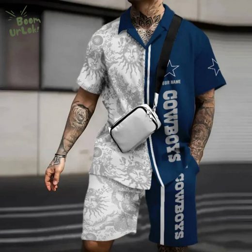 Dallas Cowboy Combo Hawaiian Shirt Custom Name Gift For Fan