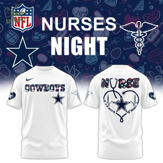 Dallas Cowboys NURSES NIGHT Combo White Tshirt