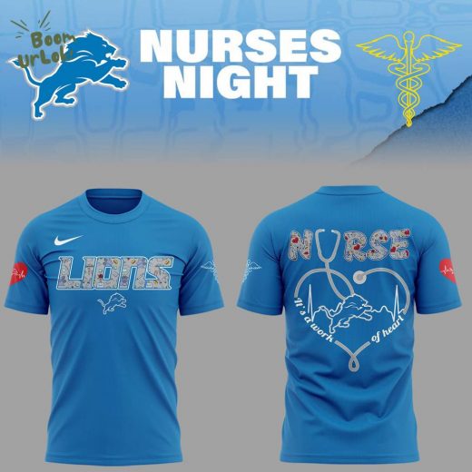 Detroit Lions Nurses Appreciation Blue TShirt