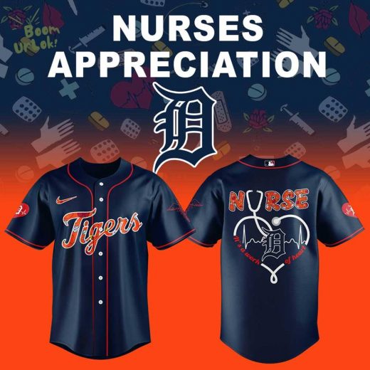 Detroit Tigers Nurses Appreciation Navy Blue Jersey