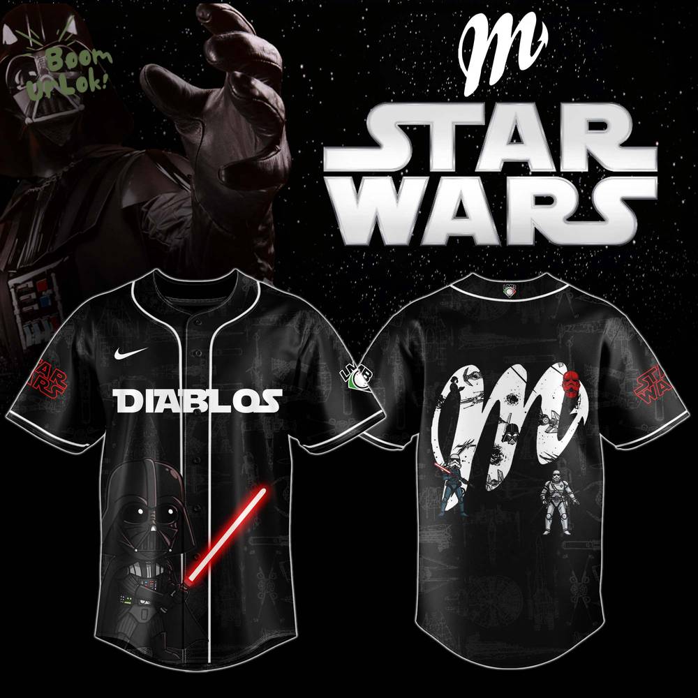 Diablos Rojos del México x STAR WAR Night Special Edition Custom Jersey 2025 Diablos Rojos del México x STAR WAR Night Special Edition Custom Jersey 2025