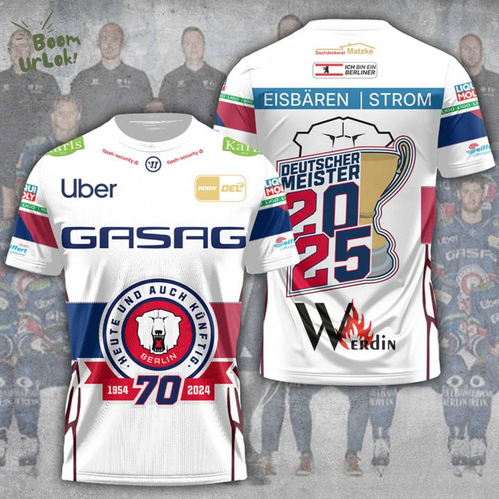 Eisbären Berlin Deutscher Meister 2025 3D T-Shirt Eisbären Berlin Deutscher Meister 2025 3D T-Shirt