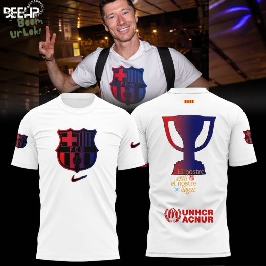 F.C Barcelona La Liga 2025 Champions White Shirt