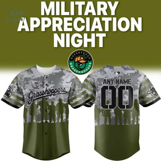 Greensboro Grasshoppers x Military Day Baseball Jersey 2025