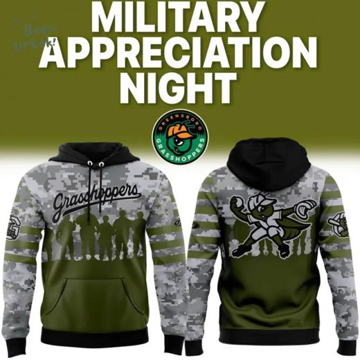 Greensboro Grasshoppers x Military Day Hoodie 2025