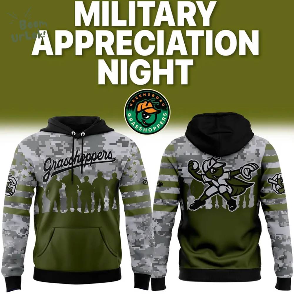 Greensboro Grasshoppers x Military Day Hoodie 2025 Greensboro Grasshoppers x Military Day Hoodie 2025