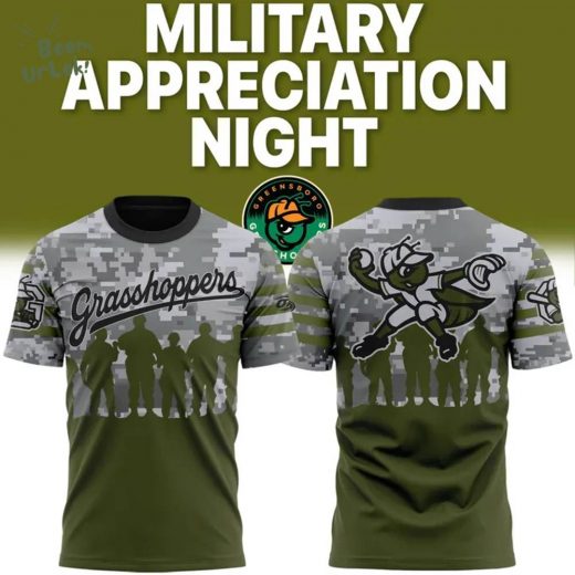 Greensboro Grasshoppers x Military Day TShirt 2025